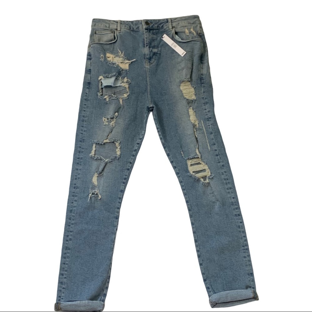 ASOS Design Factory Destroyed Super High Rise Jean - Picture 14 of 14